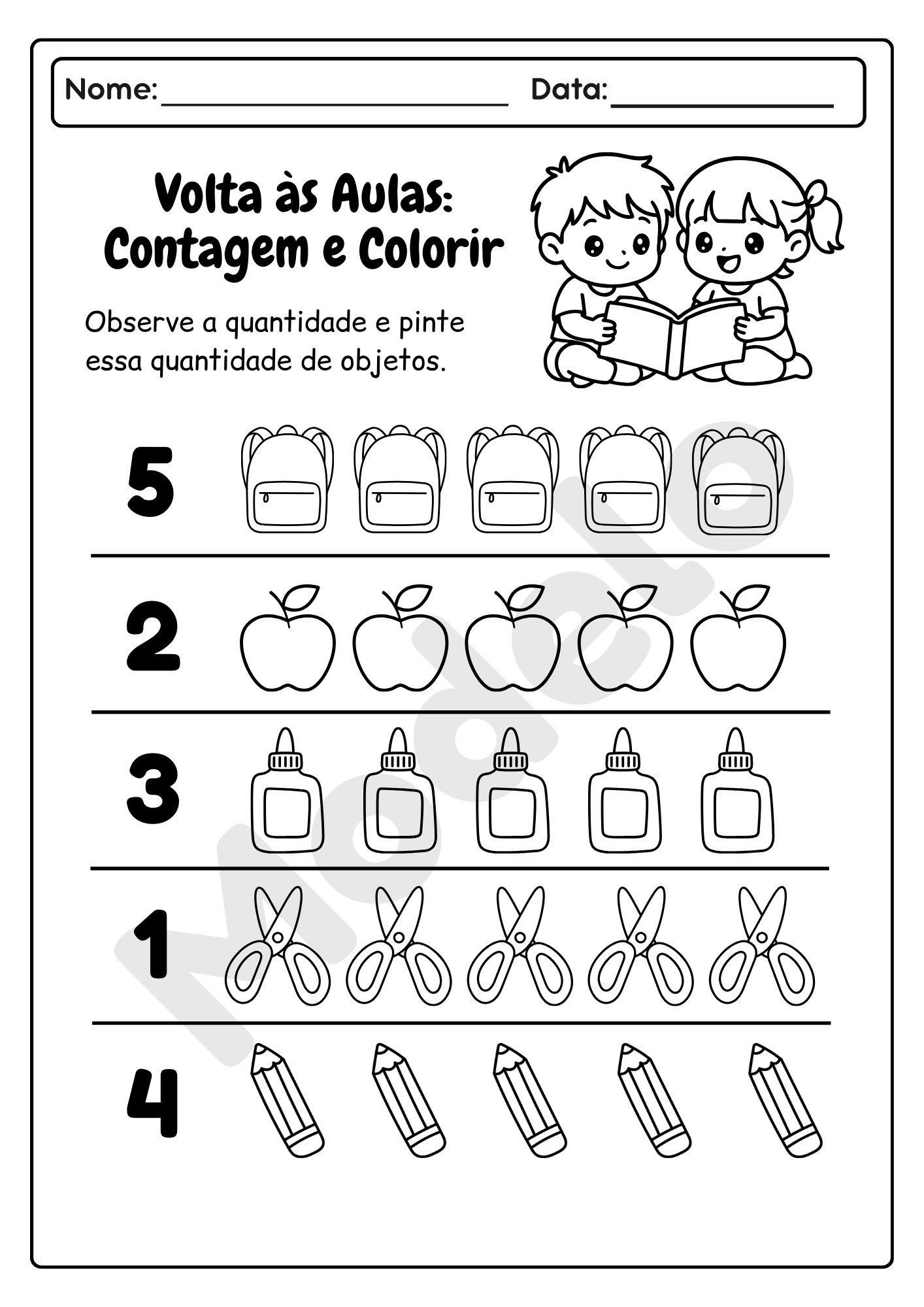 Atividades volta às aulas Educação infantil 4